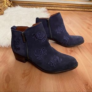 Lucky Brand Suede Leather Basel Ankle Boots